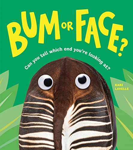 Children’s book cover featuring a zebra’s rear end with added googly eyes.