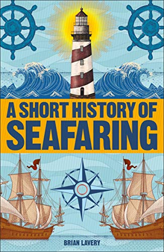 Book cover: "A Short History of Seafaring" with lighthouse and ships.