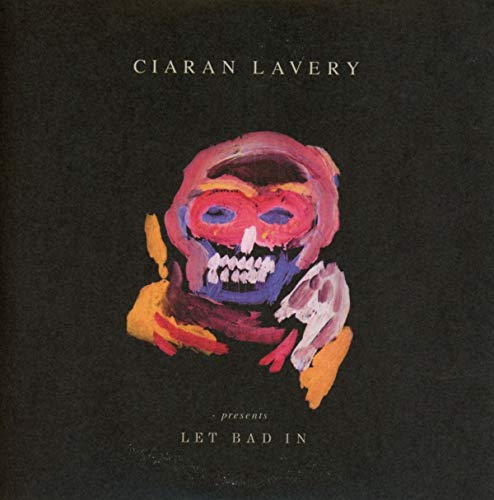 Ciaran Lavery album cover: black background with colorful, abstract face painting.