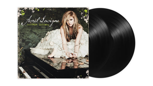 Avril Lavigne album cover and black vinyl record displayed together.