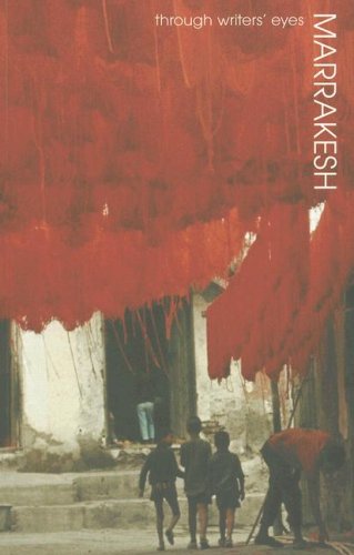 Book cover: red dyed fabrics hang over a street and people.