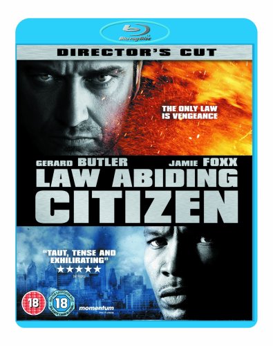 Blu-ray cover for Law Abiding Citizen featuring Gerard Butler and Jamie Foxx.