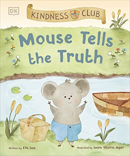 Children’s book cover featuring a gray mouse by a pond and rowboat.