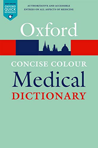 Cover of "Concise Colour Medical Dictionary" with Oxford University buildings.