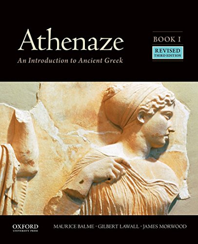 Textbook cover for "Athenaze, Book I" featuring a classical sculpture.