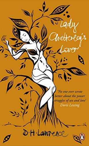 Book cover: "Lady Chatterley's Lover" with abstract illustration of a reclining woman.