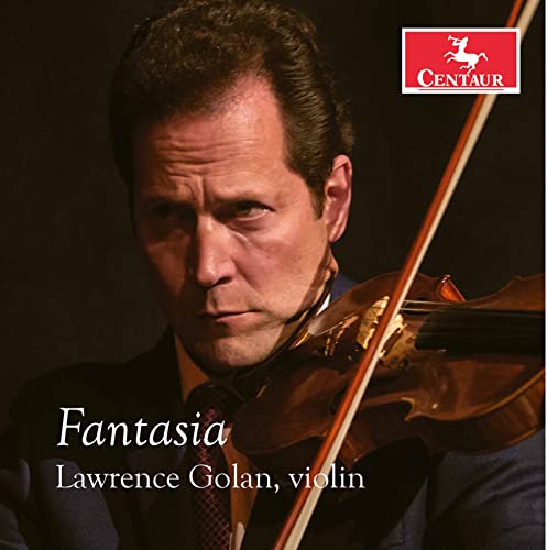 CD cover featuring violinist Lawrence Golan in a dark suit.