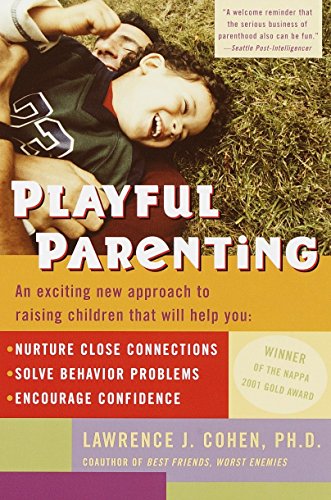 Book cover: “Playful Parenting” with image of parent playfully wrestling with child.