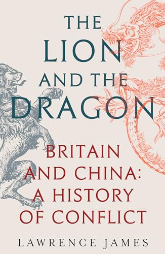 Book cover: lion and dragon illustrations with title "The Lion and the Dragon".