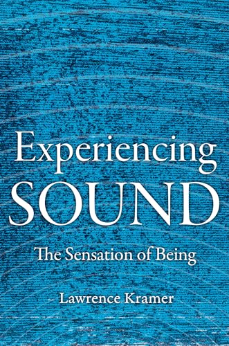 Book cover: “Experiencing Sound” with textured blue background and white text.