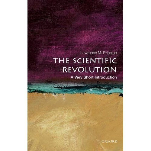 Book cover: “The Scientific Revolution” with abstract purple and gold design.