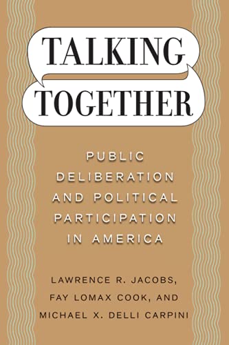 Book cover: "Talking Together" about public deliberation and political participation.