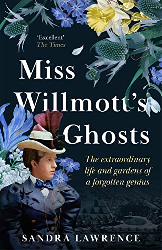 Book cover showing a woman in Victorian attire surrounded by flowers on dark background.