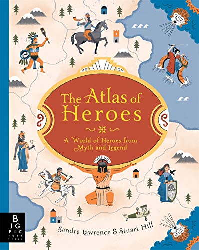 Book cover: “The Atlas of Heroes” with illustrated heroes and a map.