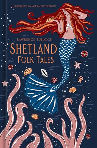 Book cover illustration of a mermaid with long red hair surrounded by sea life.