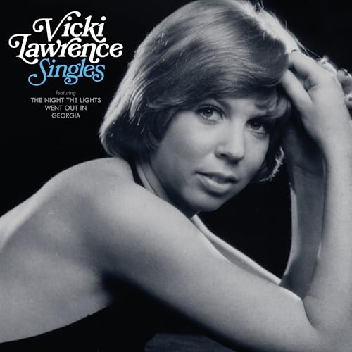 Black and white album cover featuring singer Vicki Lawrence.