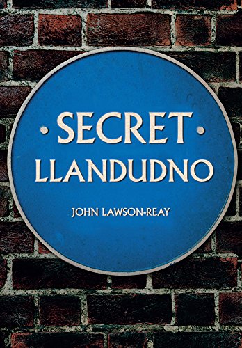 Book cover featuring a blue plaque with the title "Secret Llandudno".