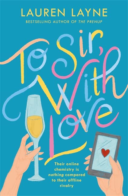 Book cover showing hands holding a champagne glass and a smartphone on blue background.