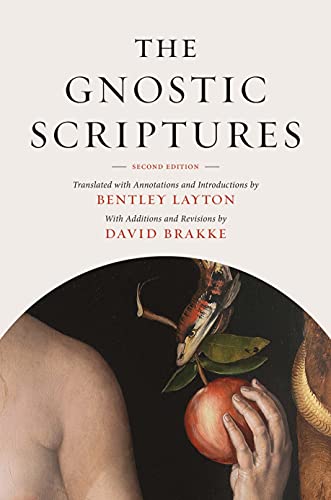 Book cover: “The Gnostic Scriptures, Second Edition” with artwork of a hand and fruit.
