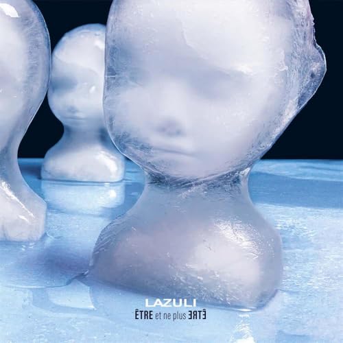 Ice sculptures of human heads with the album title "Lazuli" below.