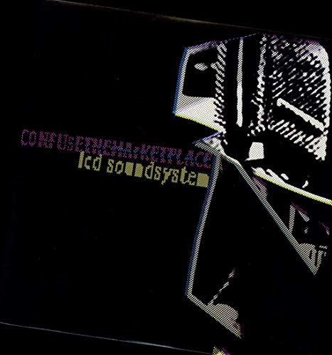 LCD Soundsystem “Confuse the Marketplace” vinyl record cover, abstract design.