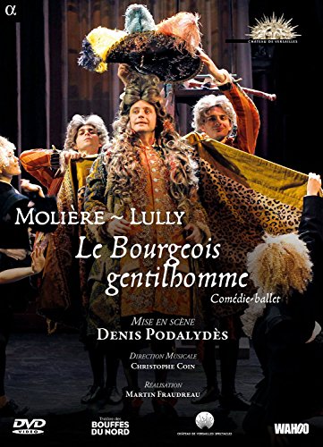 DVD cover for "Le Bourgeois Gentilhomme" featuring actors in 18th-century costumes.