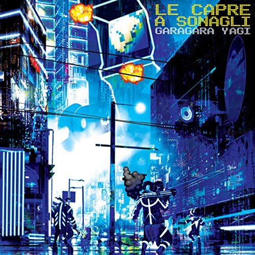 CD cover: pixelated cityscape with figures, bright blue and orange tones.