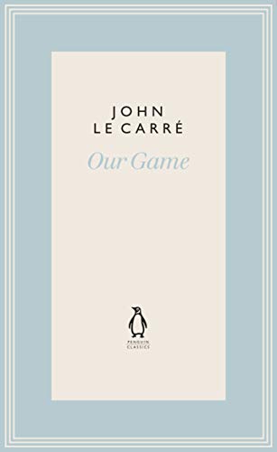 Book cover of Our Game by John le Carré with a blue border.