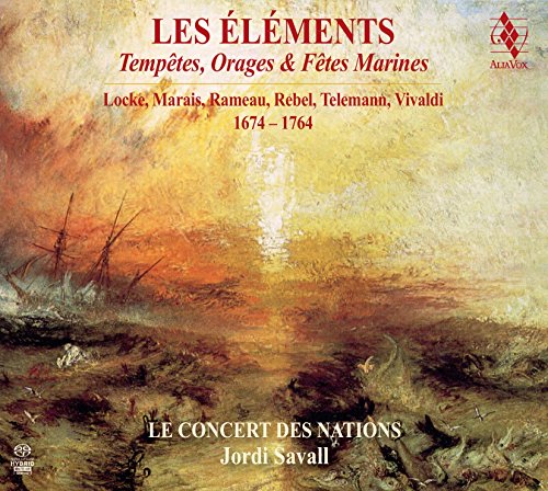 CD cover: stormy seascape painting with text "Les Éléments" and "Le Concert Des Nations".