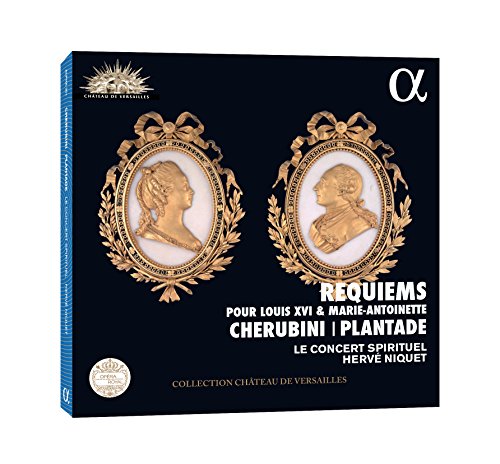 "CD case with black cover, gold cameos of Louis XVI and Marie-Antoinette."