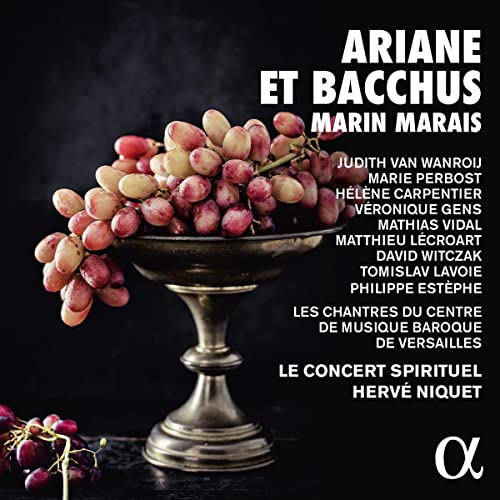 CD cover for “Ariane Et Bacchus” by Marin Marais, featuring grapes.