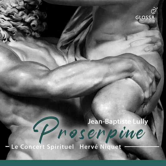 CD cover featuring a detail of a baroque sculpture and text “Proserpine”.