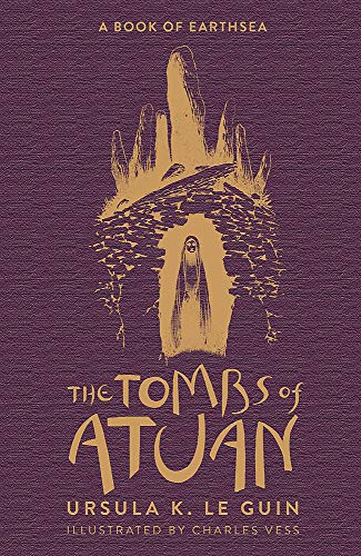 Book cover: purple textured background with a figure in a cave opening.