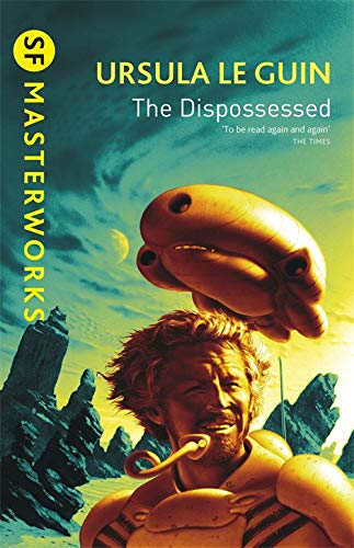Book cover: “The Dispossessed” by Ursula K. Le Guin, science fiction novel.