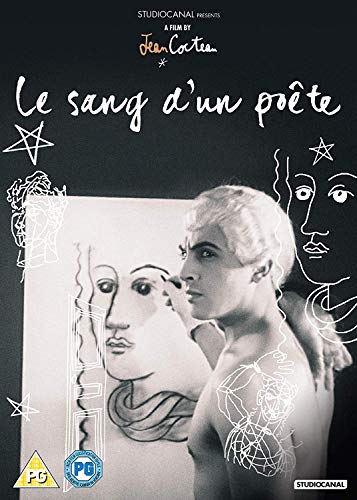 DVD cover for “Le Sang D'un Poete” featuring sketches and a man’s portrait.