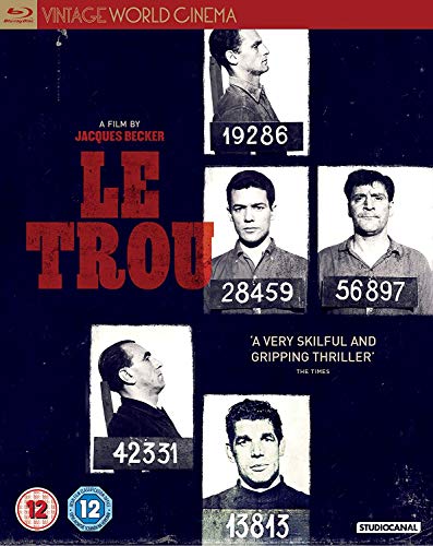 Le Trou" Blu-ray cover with mugshots and red title text.