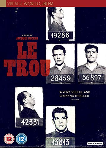DVD cover for "Le Trou" featuring mugshots in black and white frames.