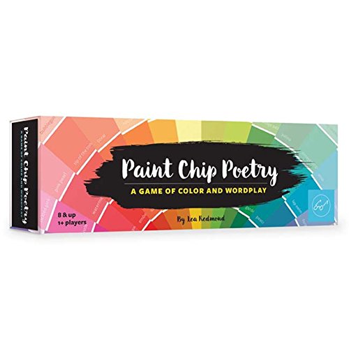 Rectangular game box with a colorful paint chip gradient design.