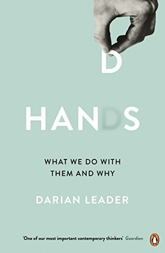 Book cover: pale blue background, hands, and large white text “HANDS”.