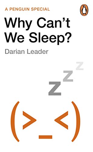 "Book cover with 'Why Can't We Sleep?' title, orange angry emoticon, and grey Zs on white."