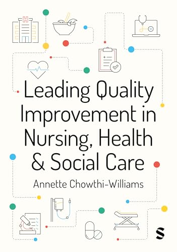 Book cover with healthcare icons and title "Leading Quality Improvement...