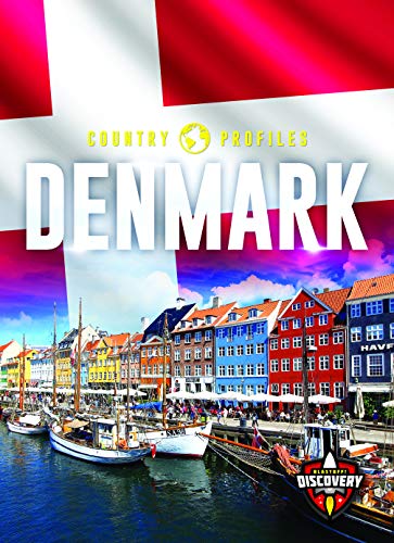 Book cover for “Denmark (Country Profiles)” with Danish flag and harbor scene.