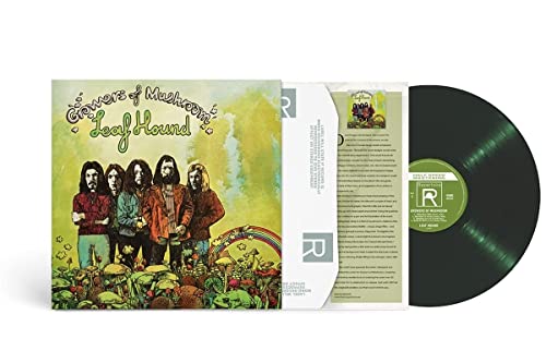 Leaf Hound Growers of Mushroom vinyl record with album cover, inner sleeve, and disc.