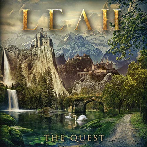CD cover for “Leah - The Quest” featuring a castle and mountains.