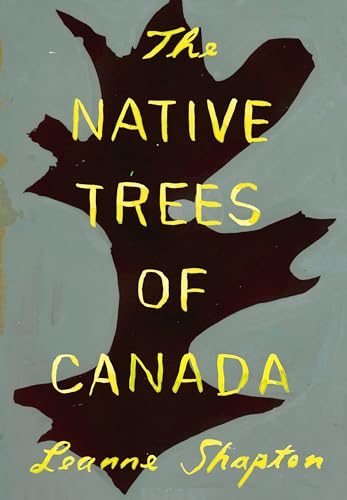 Book cover: "The Native Trees of Canada" with a maple leaf silhouette.
