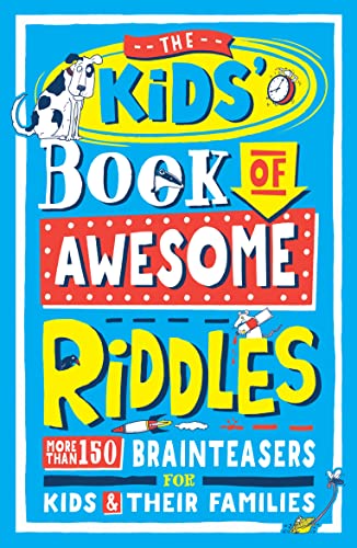 Bright blue book cover with colorful text and illustrations of animals.