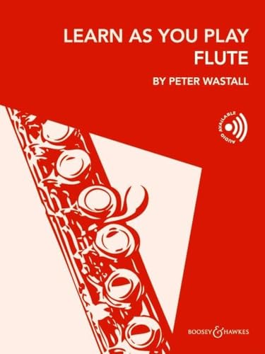 Red flute instruction book cover with white flute illustration.