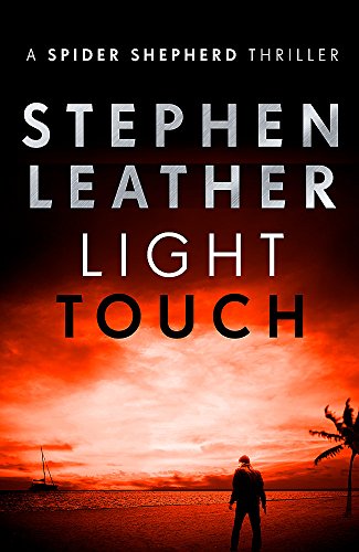 Book cover: "Light Touch" with a silhouetted figure at sunset.