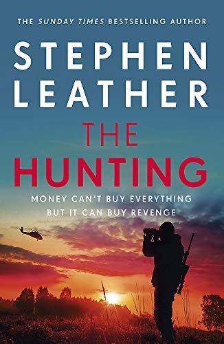 Book cover: silhouetted figure with rifle, helicopter, sunset backdrop.