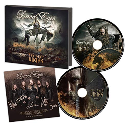 Collector’s edition CD of Leaves’ Eyes’ “The Last Viking” with artwork and band photo.